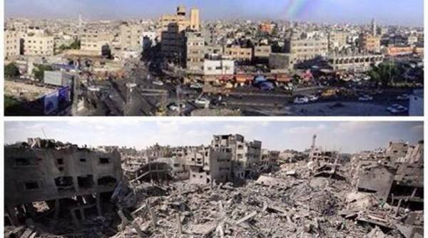 Συγκλονιστική φωτογραφία: Το πριν και το μετά στη Γάζα!
