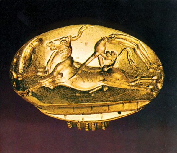 Το χρυσό δαχτυλίδι που είχε βρεθεί σε ανασκαφή στην Αρχαία Θουρία