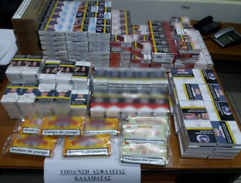Σύλληψη 35χρονου με 394 πακέτα λαθραίων τσιγάρων και λαθραίο καπνό στην Καλαμάτα