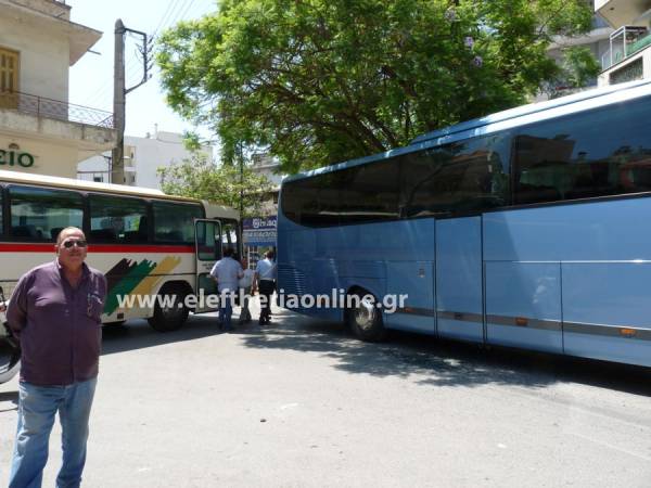 Τροχαίο με λεωφορεία στην Καλαμάτα