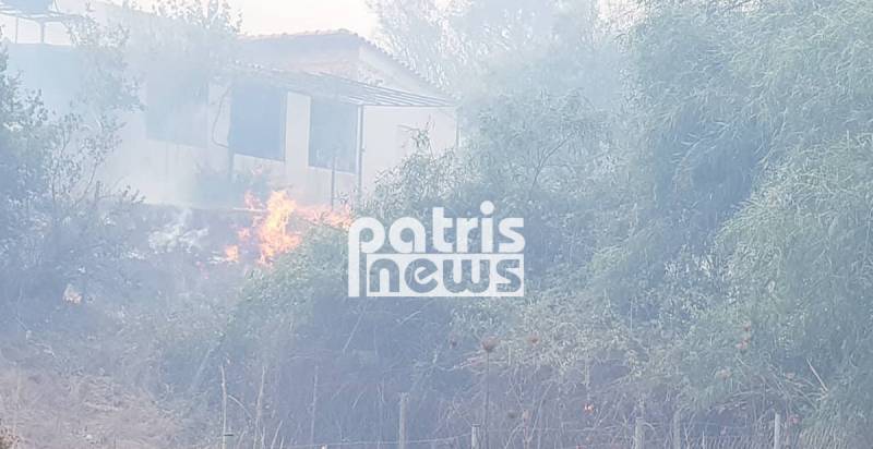 Μεγάλη πυρκαγιά στην Ηλεία - Καίγονται σπίτια στο χωριό Σαρακίνα (Βίντεο)