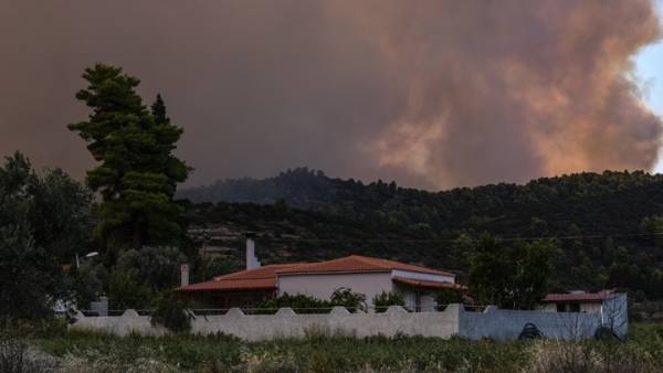 Σε ύφεση η πυρκαγιά στον δήμο Δίρφης - Μεσσαπίων στην Εύβοια