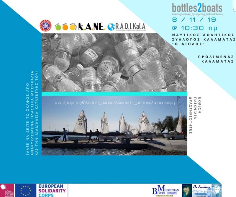 Κ.Α.Ν.Ε - Αίολος: Φτιάχνουν ιστιοπλοϊκά σκάφη από ανακύκλωση πλαστικών μπουκαλιών