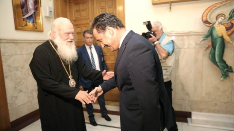 Συνάντηση του Αρχιεπισκόπου Ιερωνύμου με τον Άδωνι Γεωργιάδη