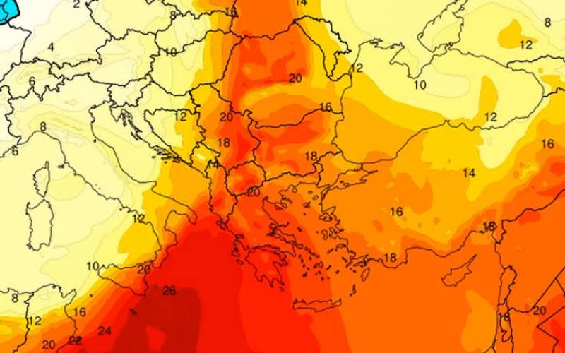 Καιρός: Ανεβαίνει η θερμοκρασία - Η μεταφορά των θερμών αερίων μαζών σε χάρτες