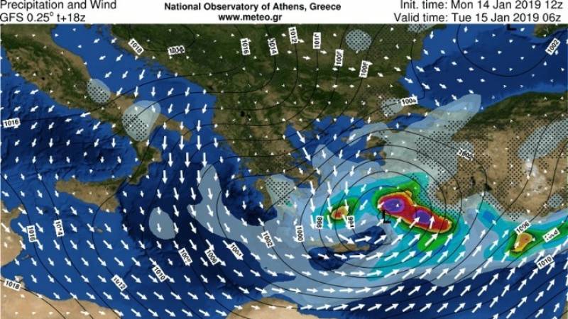 Για ανέμους 10 έως 11 μποφόρ στο Αιγαίο την Τρίτη, προειδοποιεί το meteo του Αστεροσκοπείου