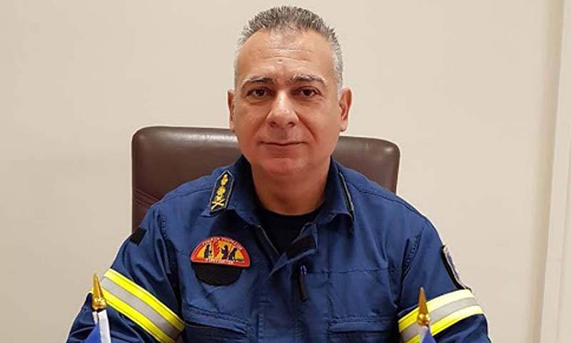 Ο αντιπύραρχος Δ. Γεωργανάς διοικητής της Πυροσβεστικής Υπηρεσίας Καλαμάτας