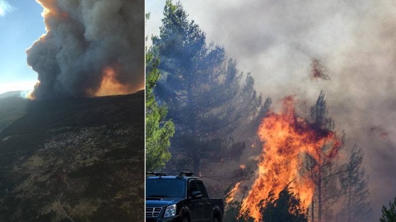 Εκτός ελέγχου η φωτιά στην Εύβοια - Εκκενώνονται δύο χωριά
