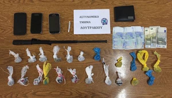 Τέσσερις συλλήψεις για ναρκωτικά στο Λουτράκι