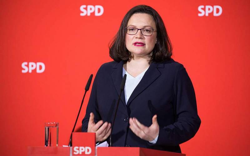 Πρόεδρος του SPD η Αντρέα Νάλες με ποσοστό 66,35%