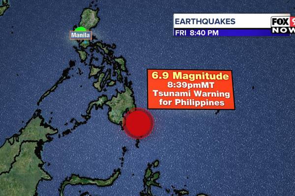 Φιλιππίνες: Σεισμός 6,9 ρίχτερ στη νήσο Μιντανάο - Προειδοποίηση για τσουνάμι
