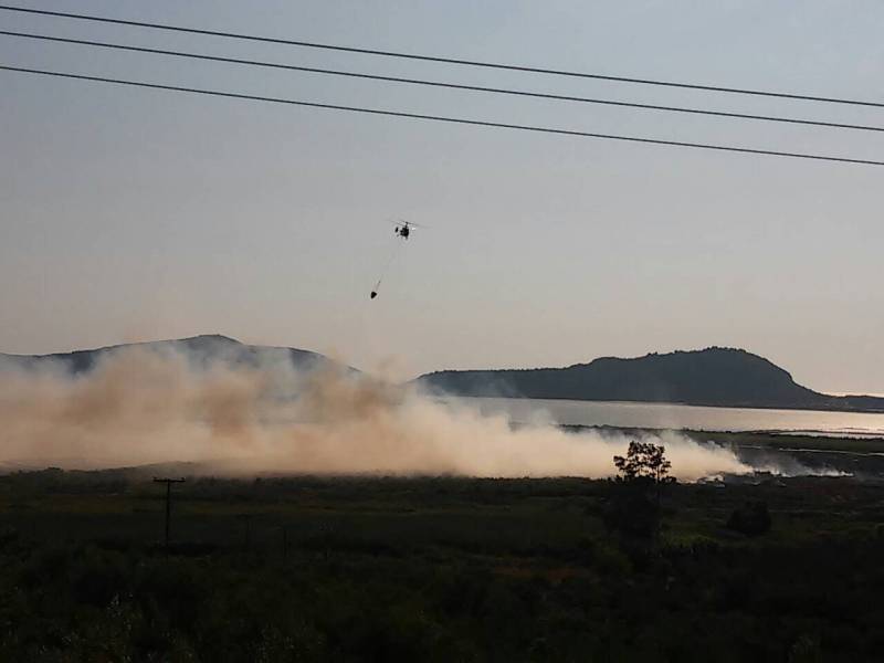Κάηκαν 100 στρέμματα στη λιμνοθάλασσα της Γιάλοβας