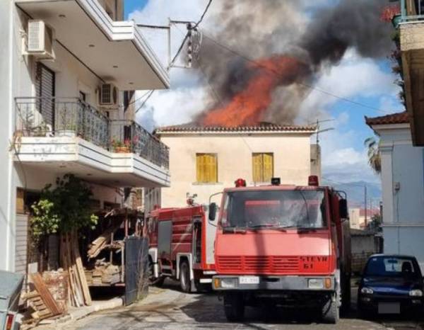 Μεσσήνη: Κύμα αλληλεγγύης για την οικογένεια που κάηκε το σπίτι της
