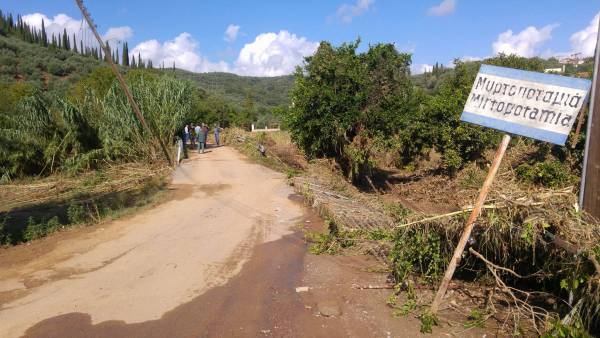 Μεγάλες ζημιές στη Μυρτοποταμιά του Δήμου Μεσσήνης